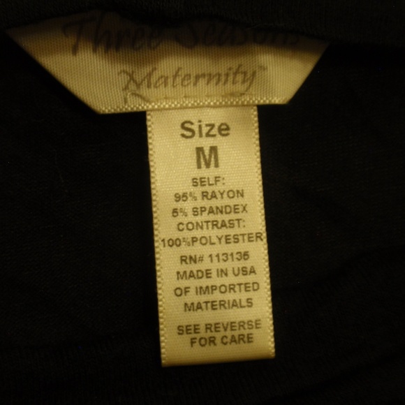 Three Seasons Maternity Woven Back High Low Tee - Picture 2 of 3